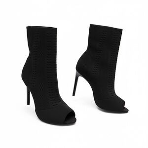Charles By Charles David Black Peep-Toe Booties